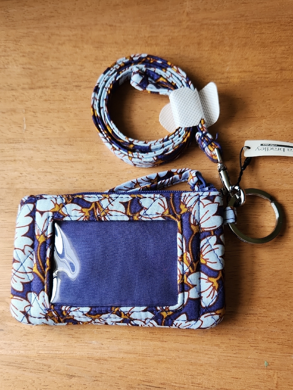 Vera Bradley Zip ID Case & Lanyard Pawpaw Flower NWT